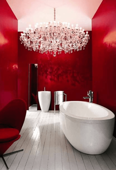 Red interior design example