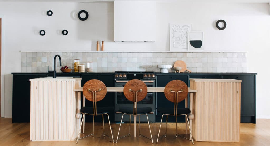 Kitchen with natural wood finishes