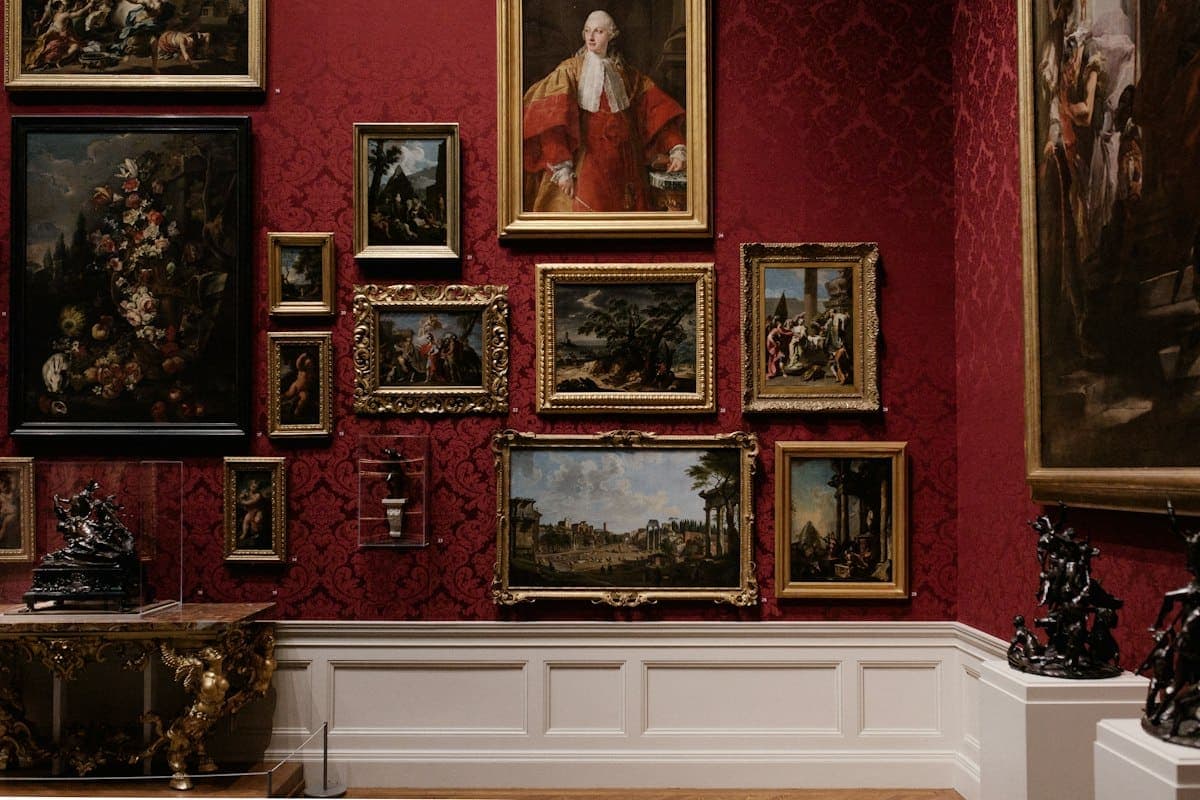 Modern museum gallery space with architectural lighting