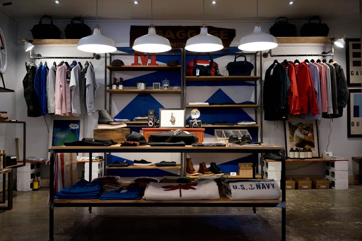 Modern retail boutique with curated displays
